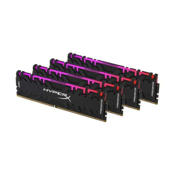 Kingston HyperX Predator RGB 32GB (4 x 8GB) DDR4 DRAM 3000MHz CL15 1.35V HX430C15PB3AK4/32 Memory Kit  Black
